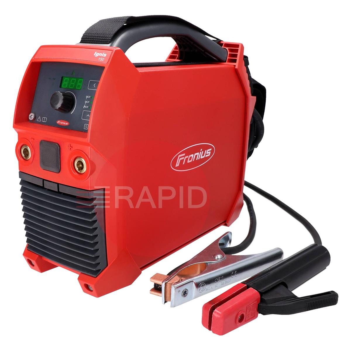 4,075,246,850  Fronius - Ignis 150 Set EFMMA Arc Welder With TIG Torch, MMA Leads & Site Carry Case, 230v 1 Phase